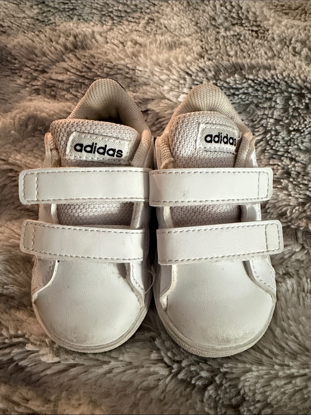 adidas White Toddler Velcro Sneakers